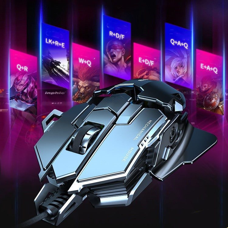 Gaming Ergonomic Wired Mouse 6400DPI Comfortable Game Mouse Optical PC USB Mice