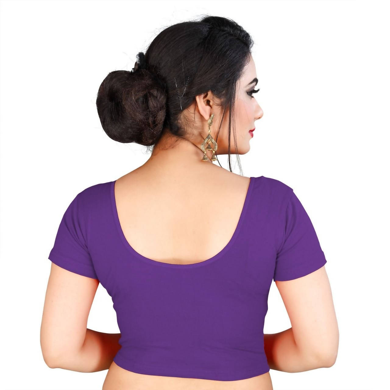 Vamika Violate Lycra Plain Blouse