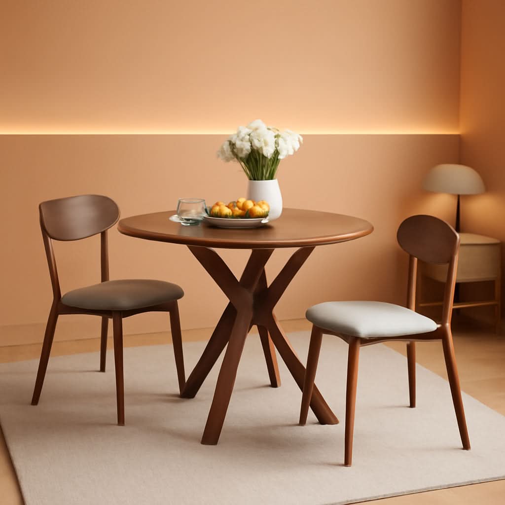 Round Dining Table Set 36 Inch With Cushioned Chairs