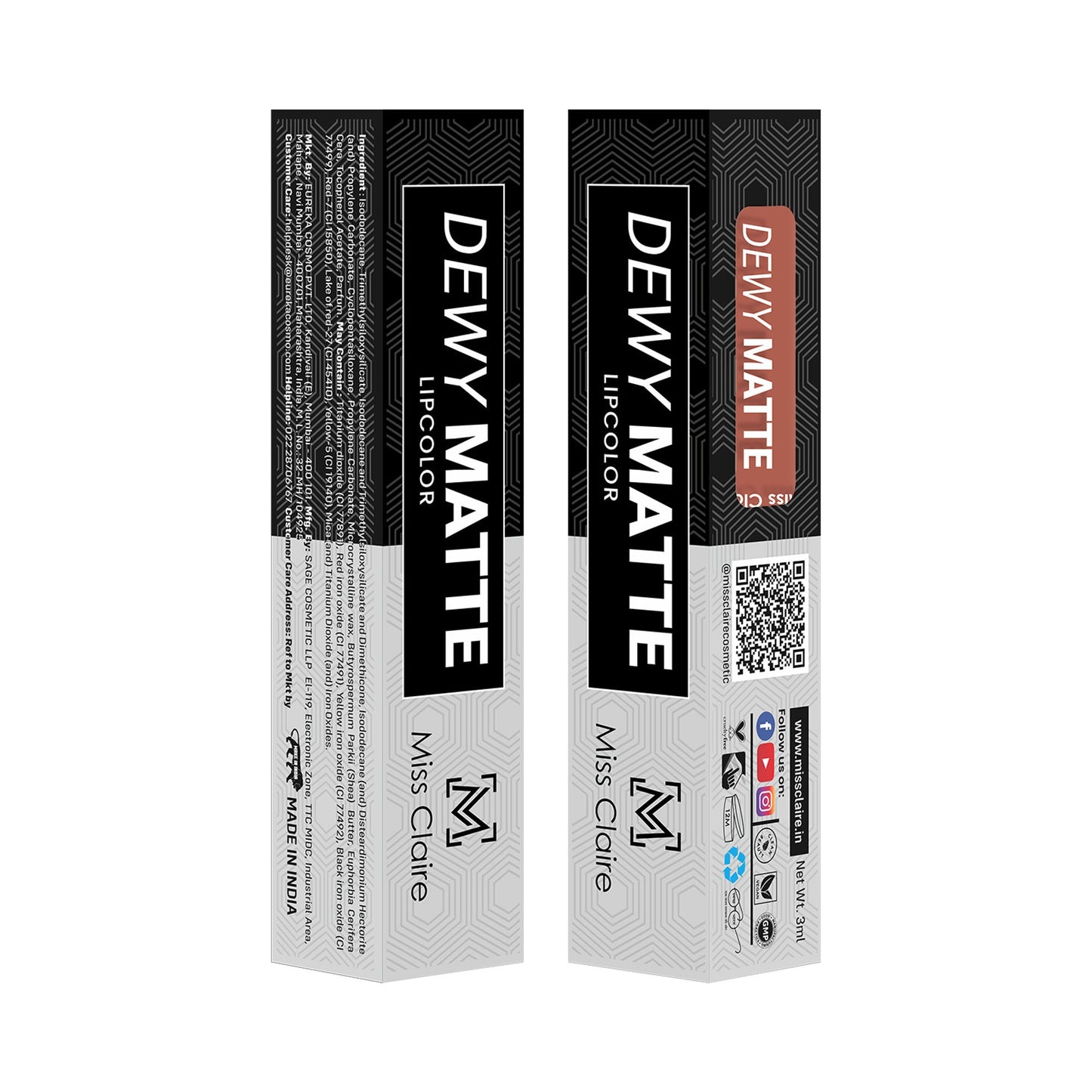 Miss Claire Dewy Matte Lip Color - 09 Duskiss