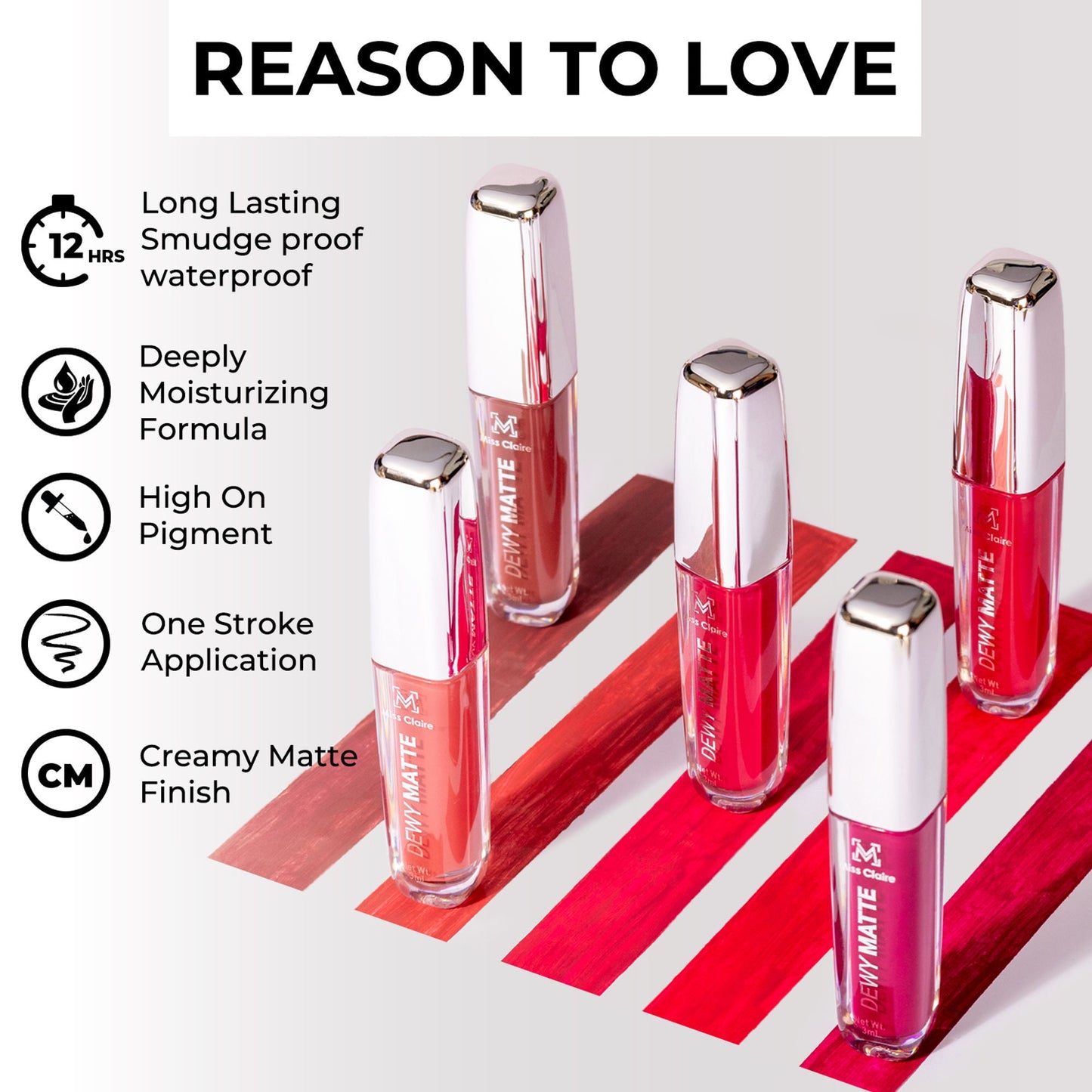 Miss Claire Dewy Matte Lip Color - 17 Rosetta