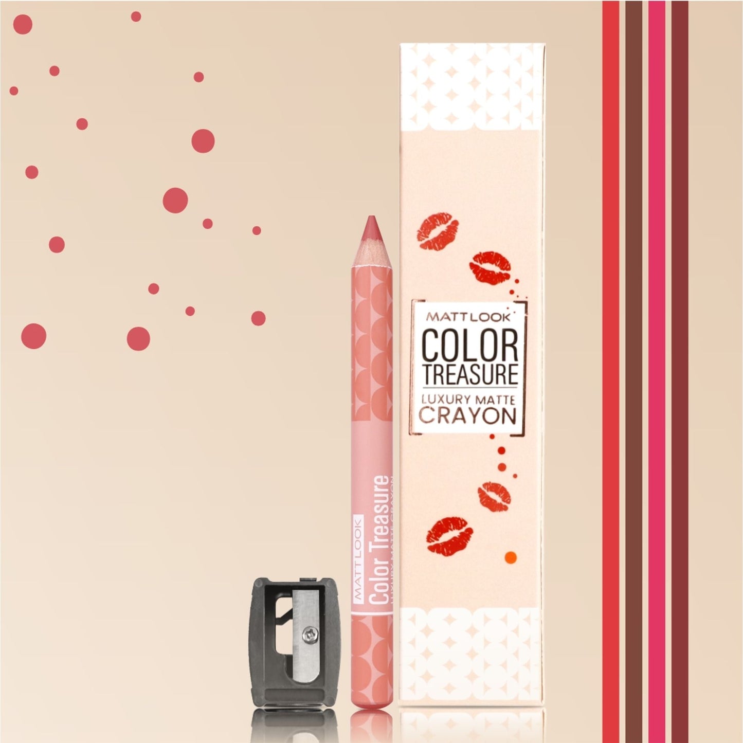 Matt Look Color Treasure Luxury Matte Lip Pencil Crayon - 14 Natural Nude