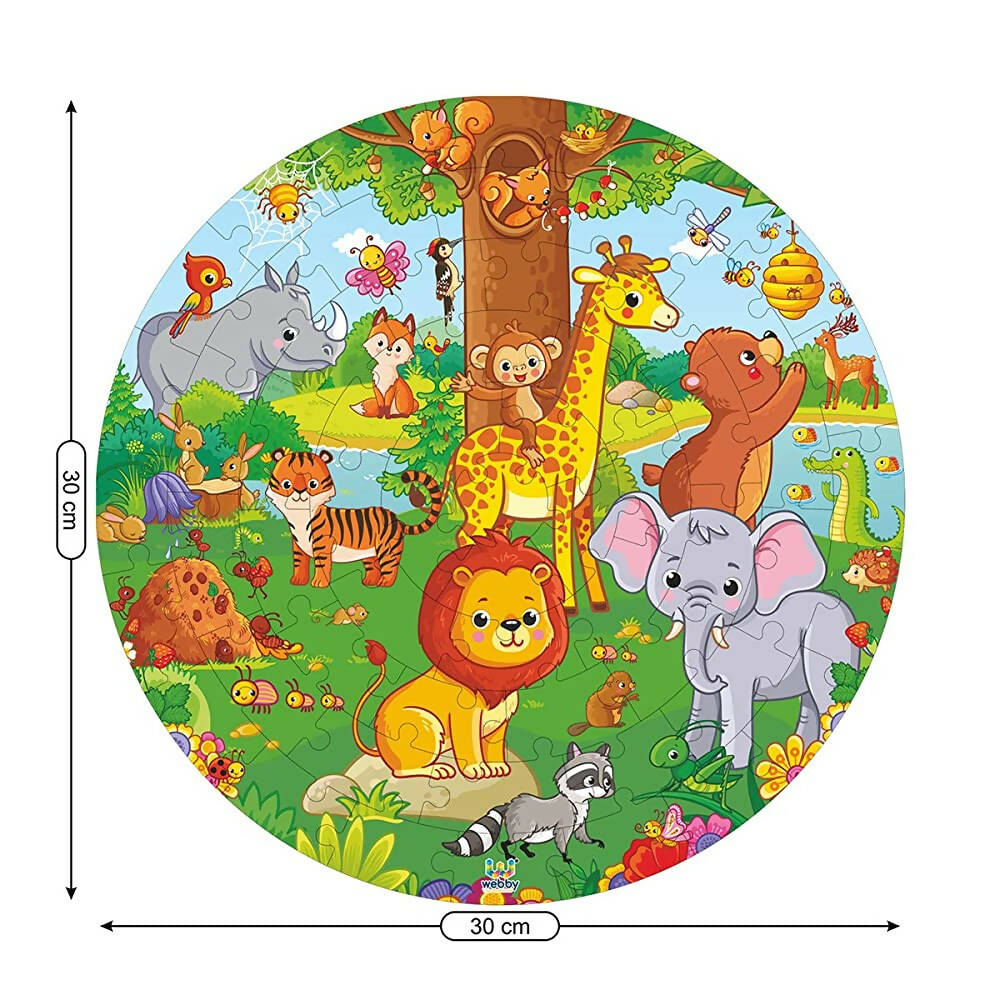 Webby Jungle Jigsaw Puzzle for Kids - 60 Pcs