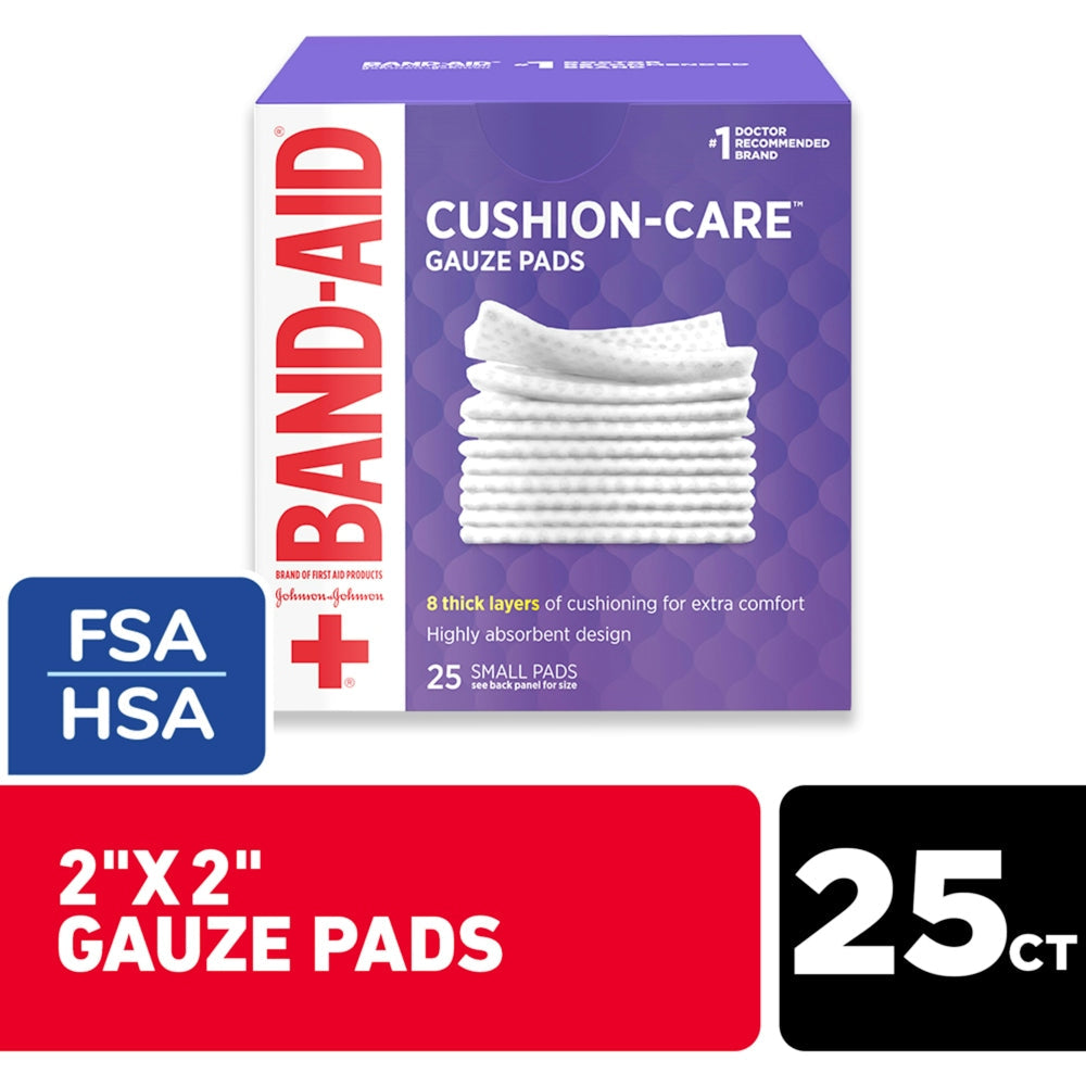 Band-Aid  Cushion Care Small Gauze Pads 25 Ea Box