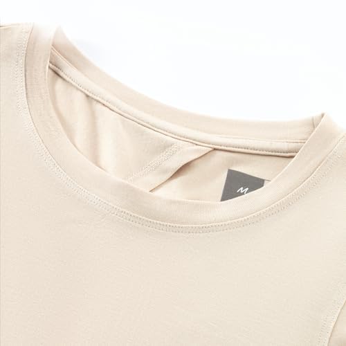 Women's Open Back Workout Tank Tops - Sleeveless Yoga Tops for Women Long Fit Moisture Wicking Athletic Shirts Heather Khaki