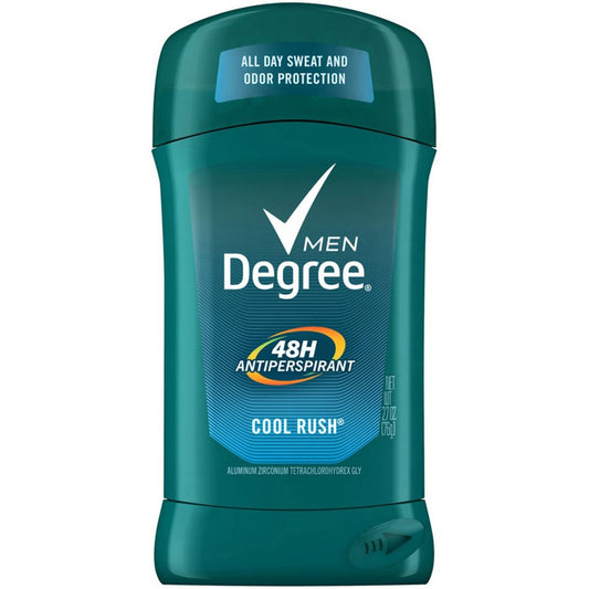 Degree Men Original Protection Antiperspirant Deodorant, Cool Rush, 2.7 oz Invisible Solid
