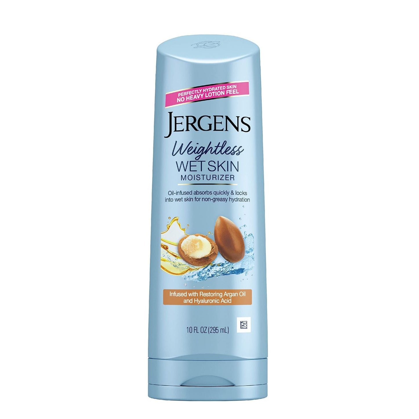 Jergens Argan Oil Weightless Wet Skin Body Lotion, 10 Fl Oz