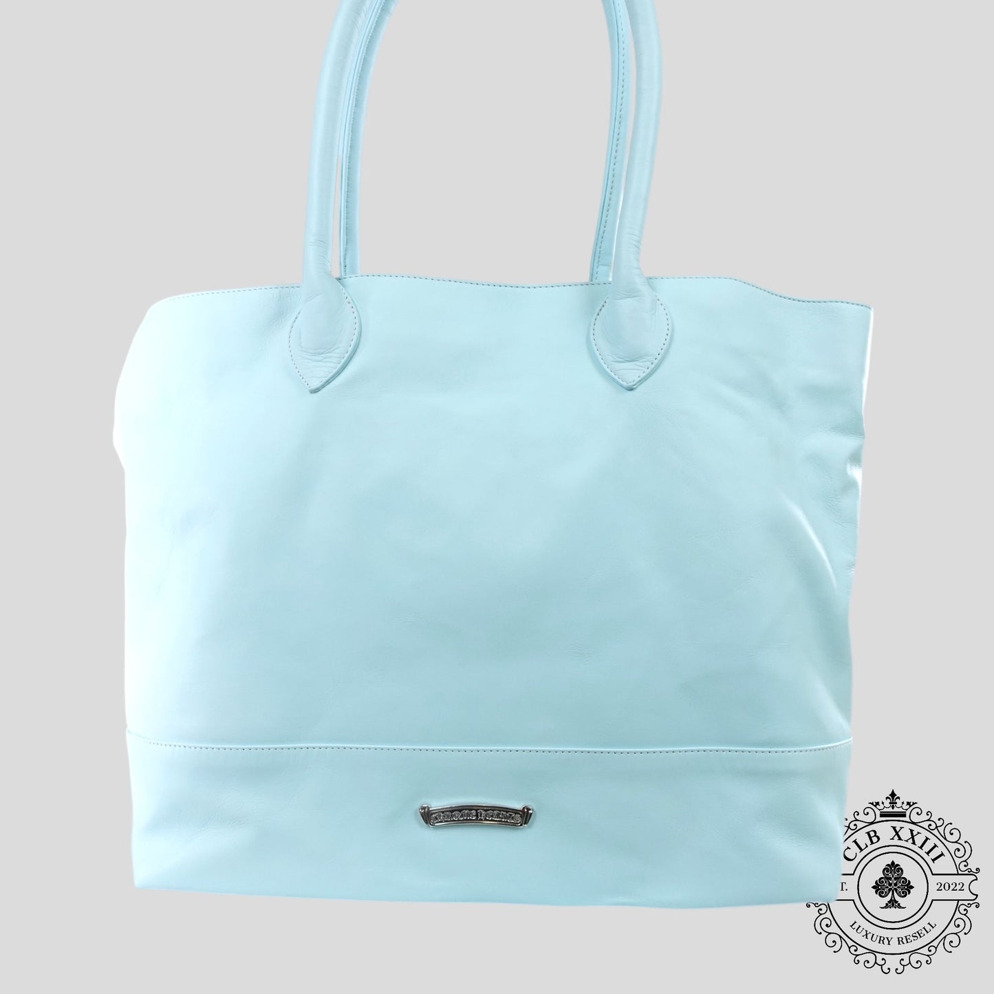 Chrome Hearts Star Patch Leather Tote Bag in Blue