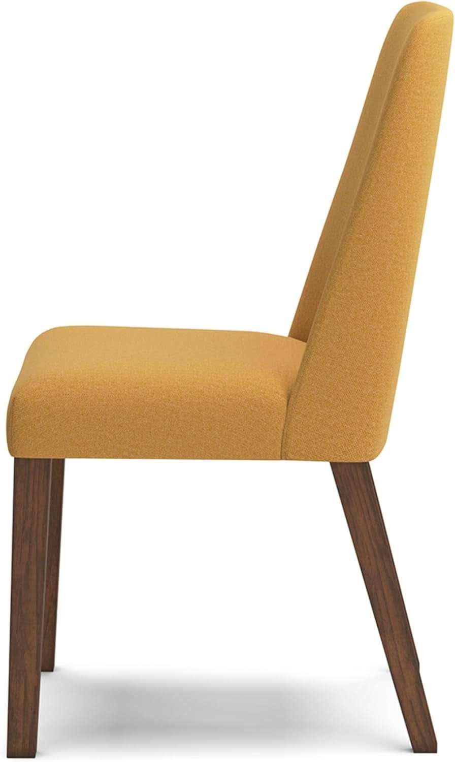 Lyncott Upholstered Dining Chair Yellow And Brown Foam Cushion
