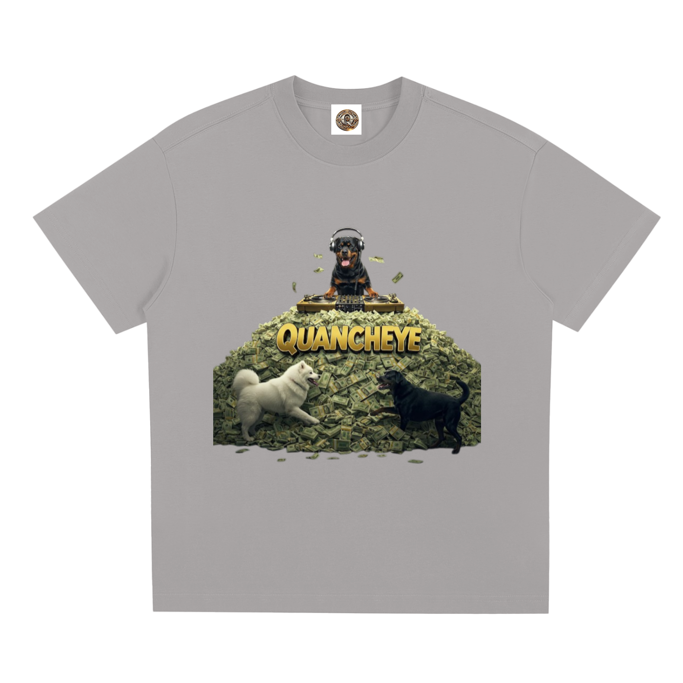 QE Quancheye DJ Dog Quick-Dry Cooling T-Shirt