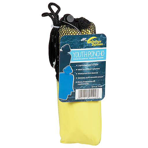 The Weather Station Children’s Reusable Rain Poncho - 1 ct