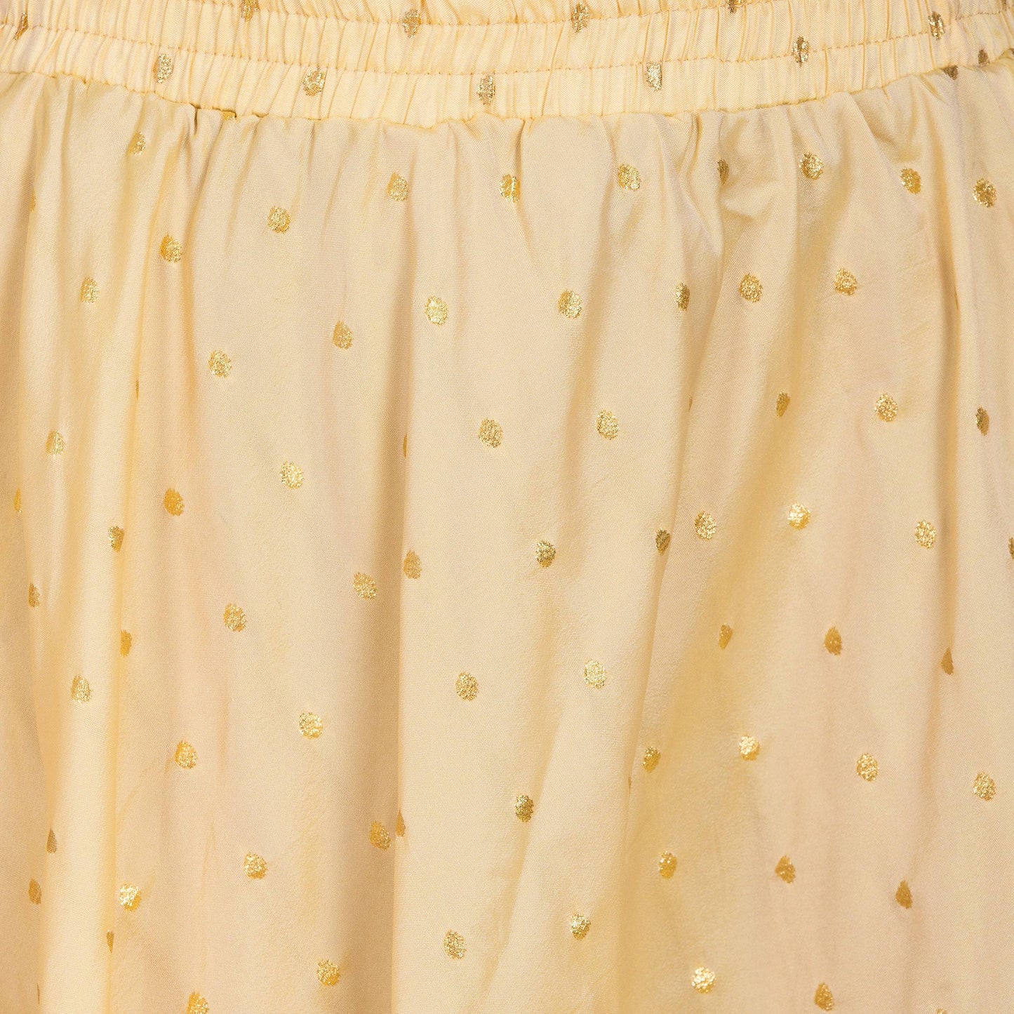 PAVONINE Beige Color Golden Zari Work Satan Fabric Maxi Skirt For Women