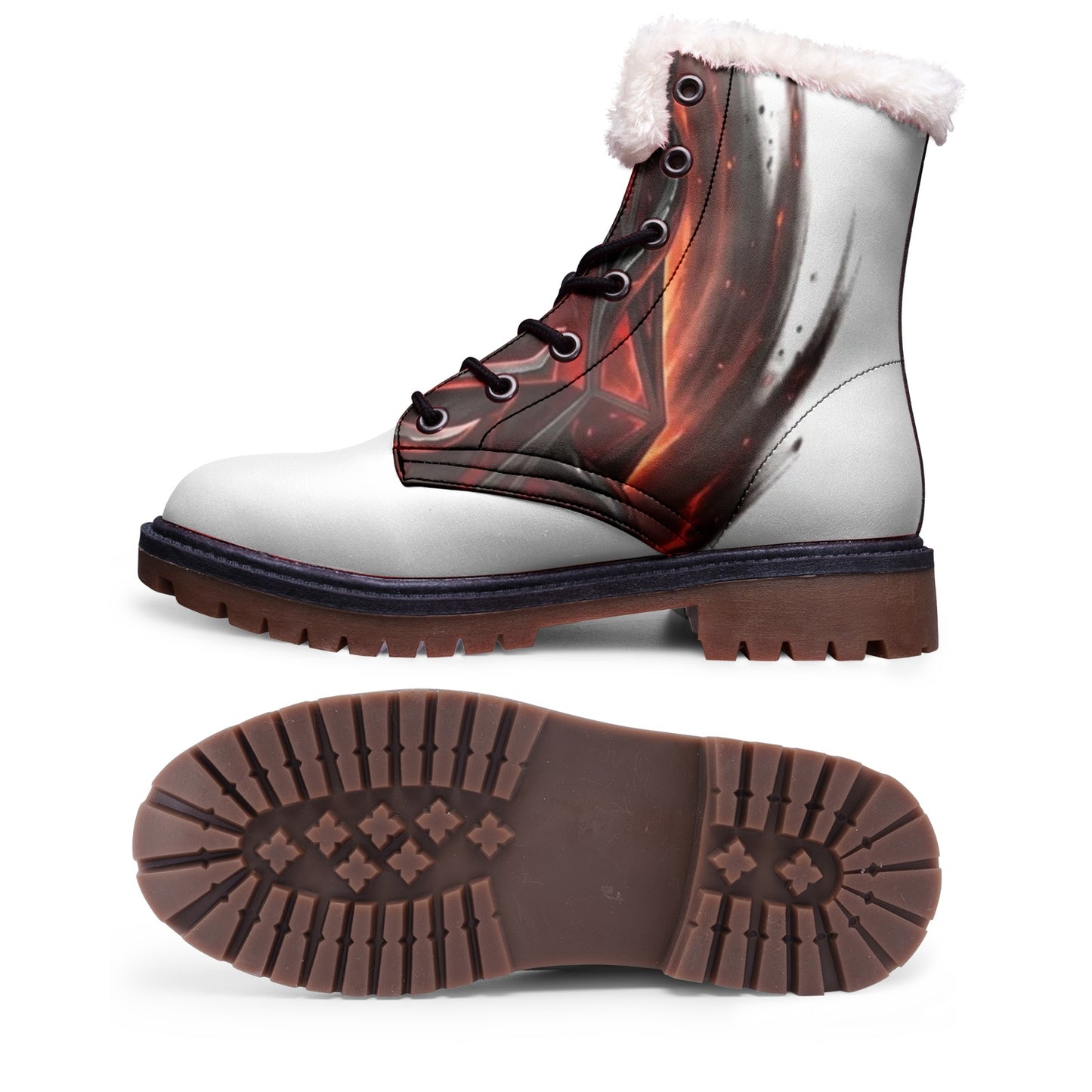 QE Diablo Unisex Lace Up Winter Boots Fashion Comfort Chukka Boots