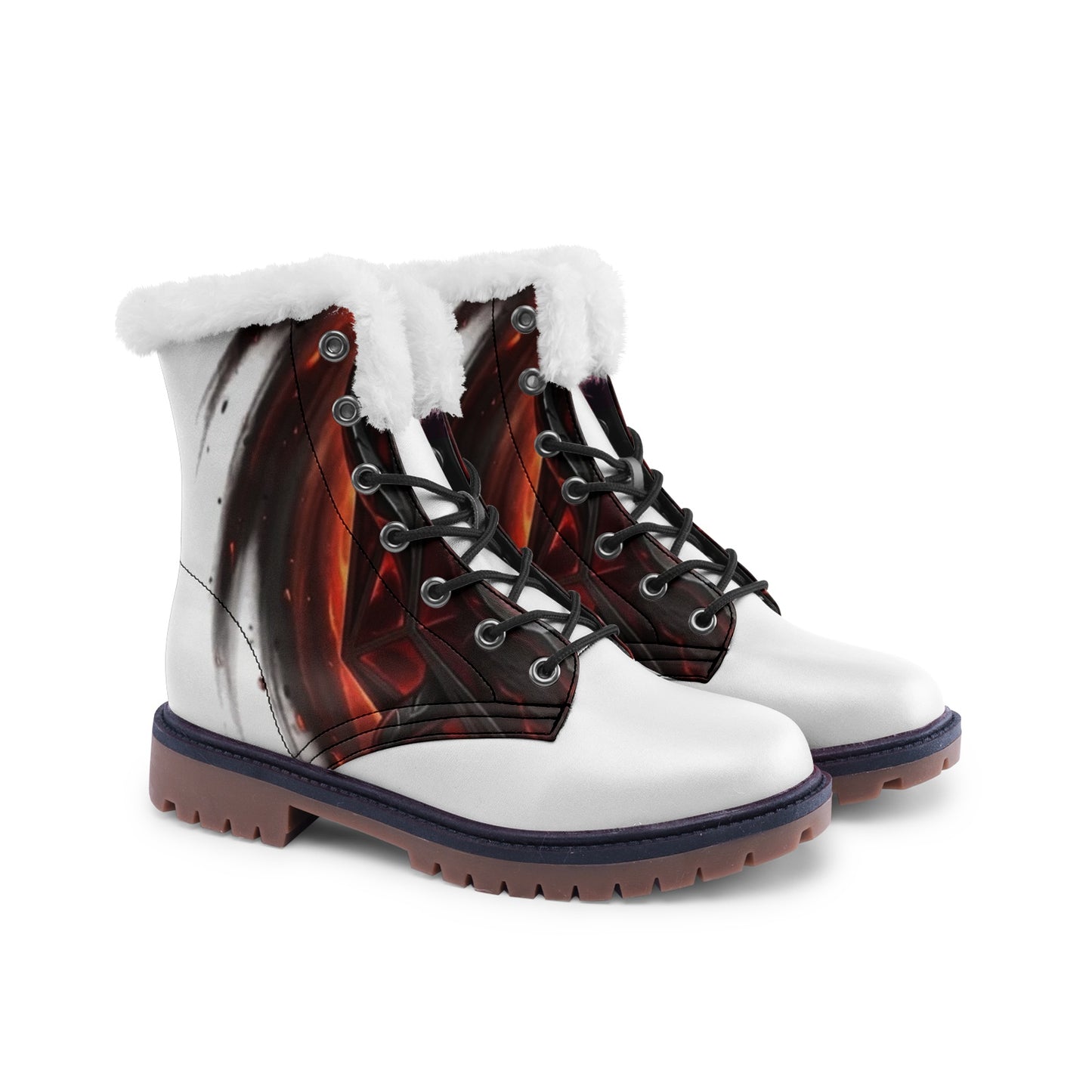 QE Diablo Unisex Lace Up Winter Boots Fashion Comfort Chukka Boots