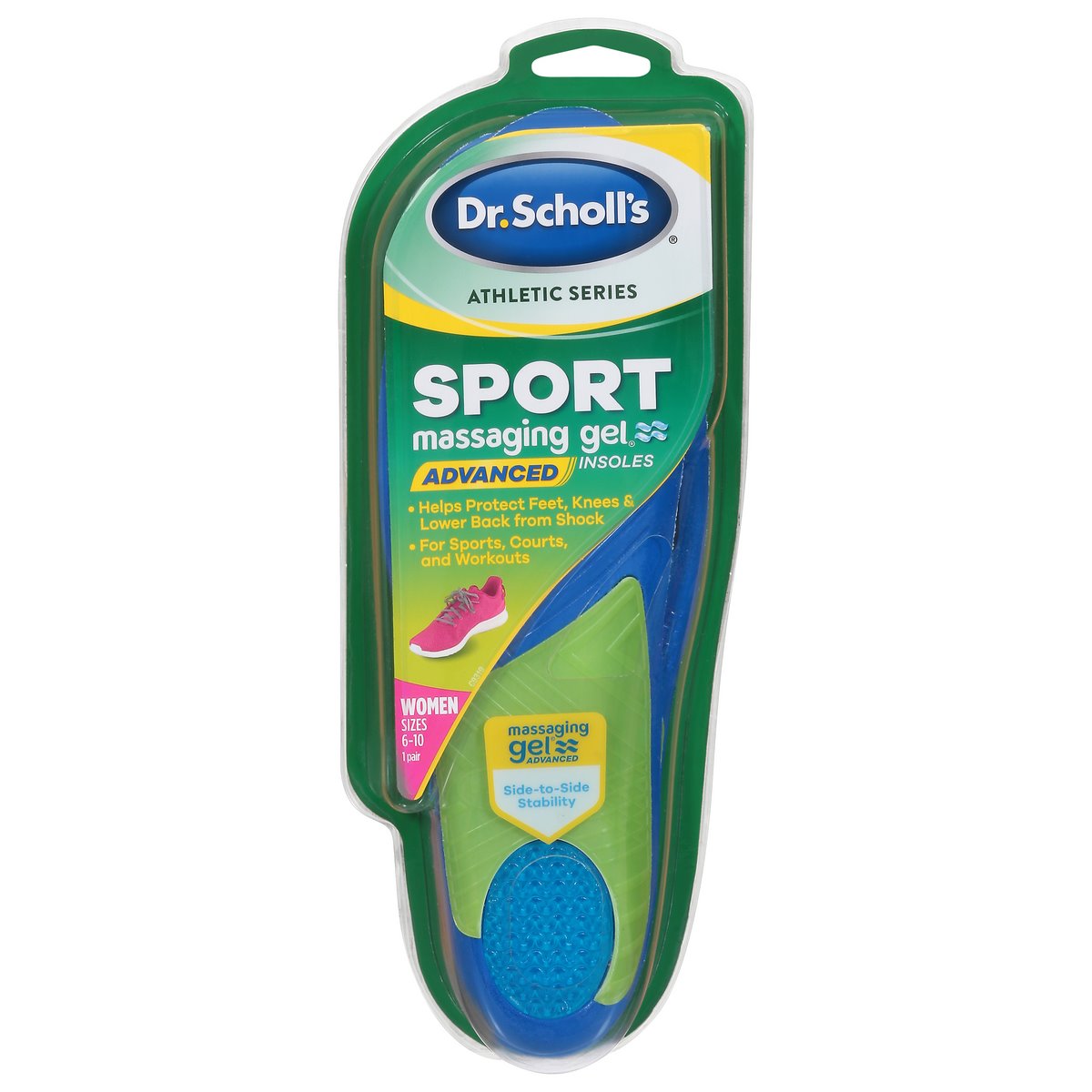 Dr. Scholl's  Women's Active  All Purpose Sport & Fitness Insoles Shoe Size 6- 10 1Ea