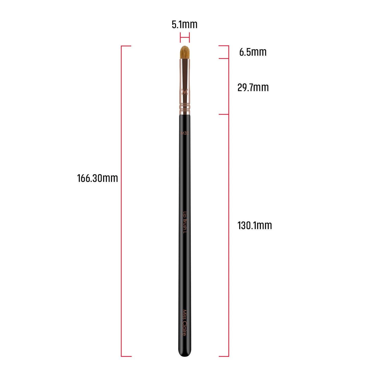 Miss Claire M32 - Lip Brush (L) - Rose Gold