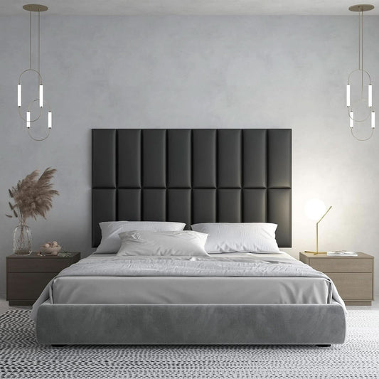 Peel And Stick Upholstered Headboard Wall Panels 12-Pack