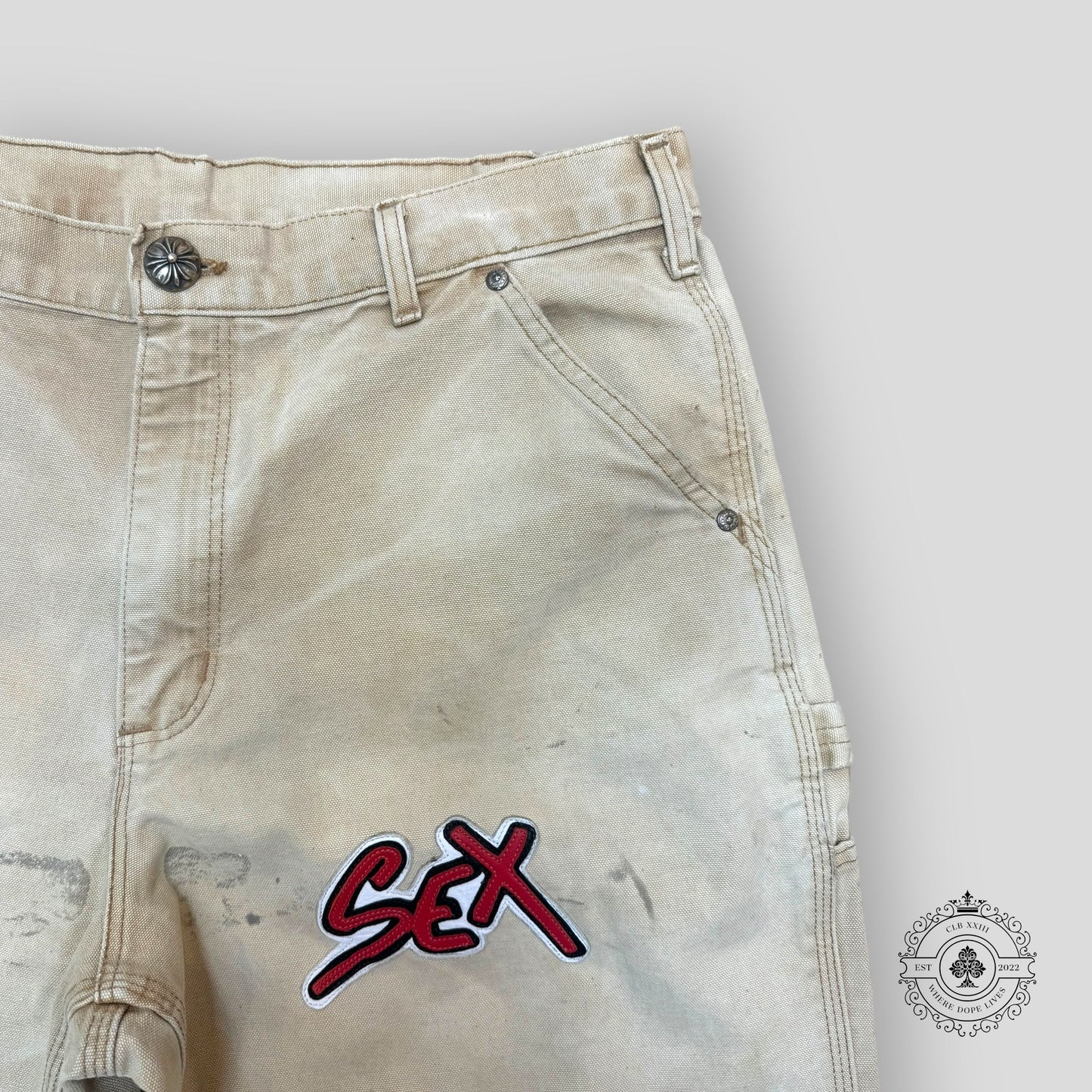 Chrome Hearts Sex Records Patch Carpenter Pants