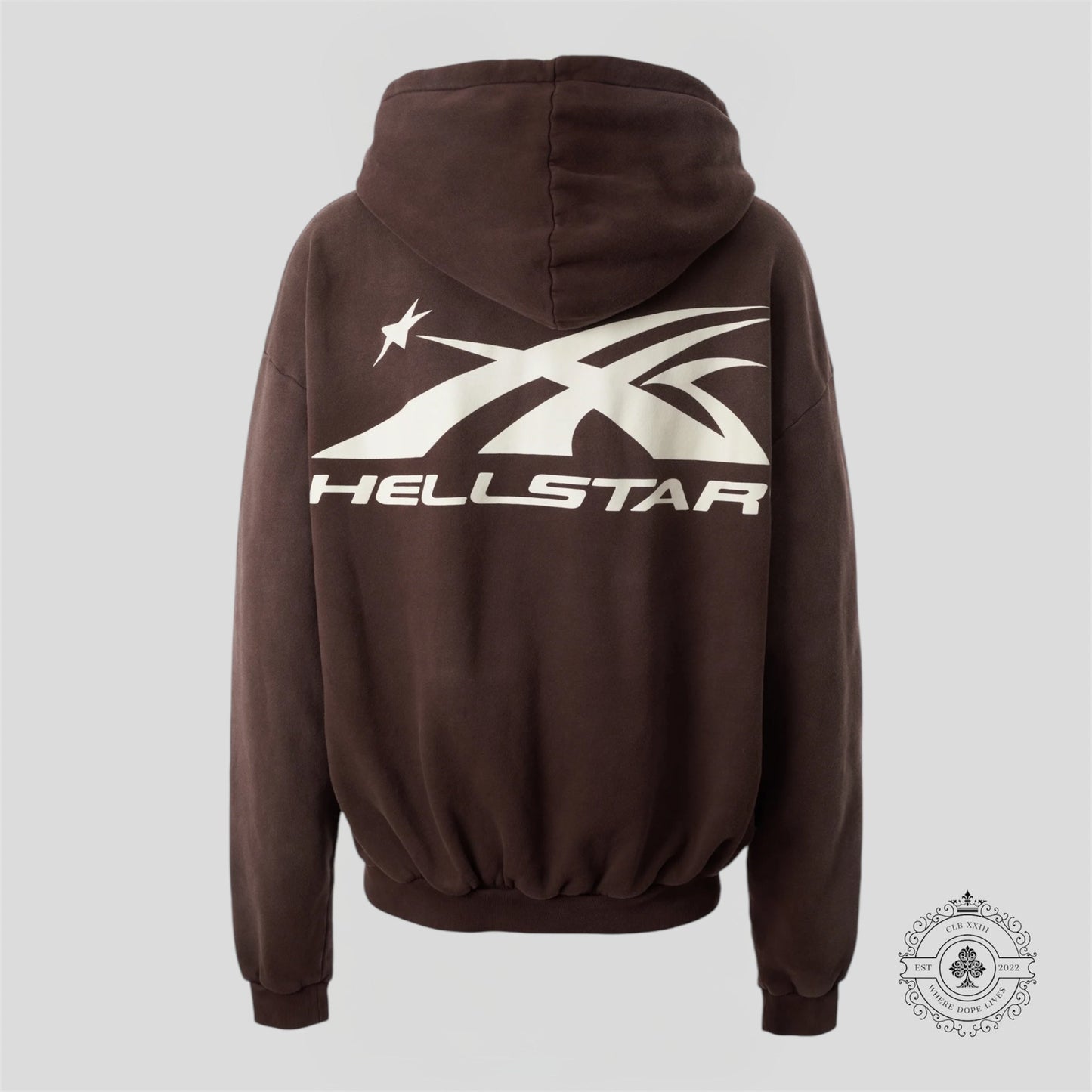 Hellstar Mirror Face Hoodie in Brown