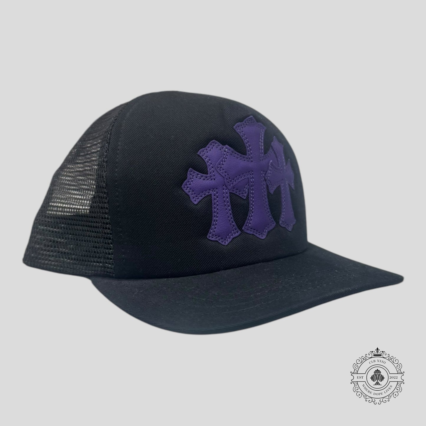 Chrome Hearts St. Barth Exclusive Hat in Black / Purple