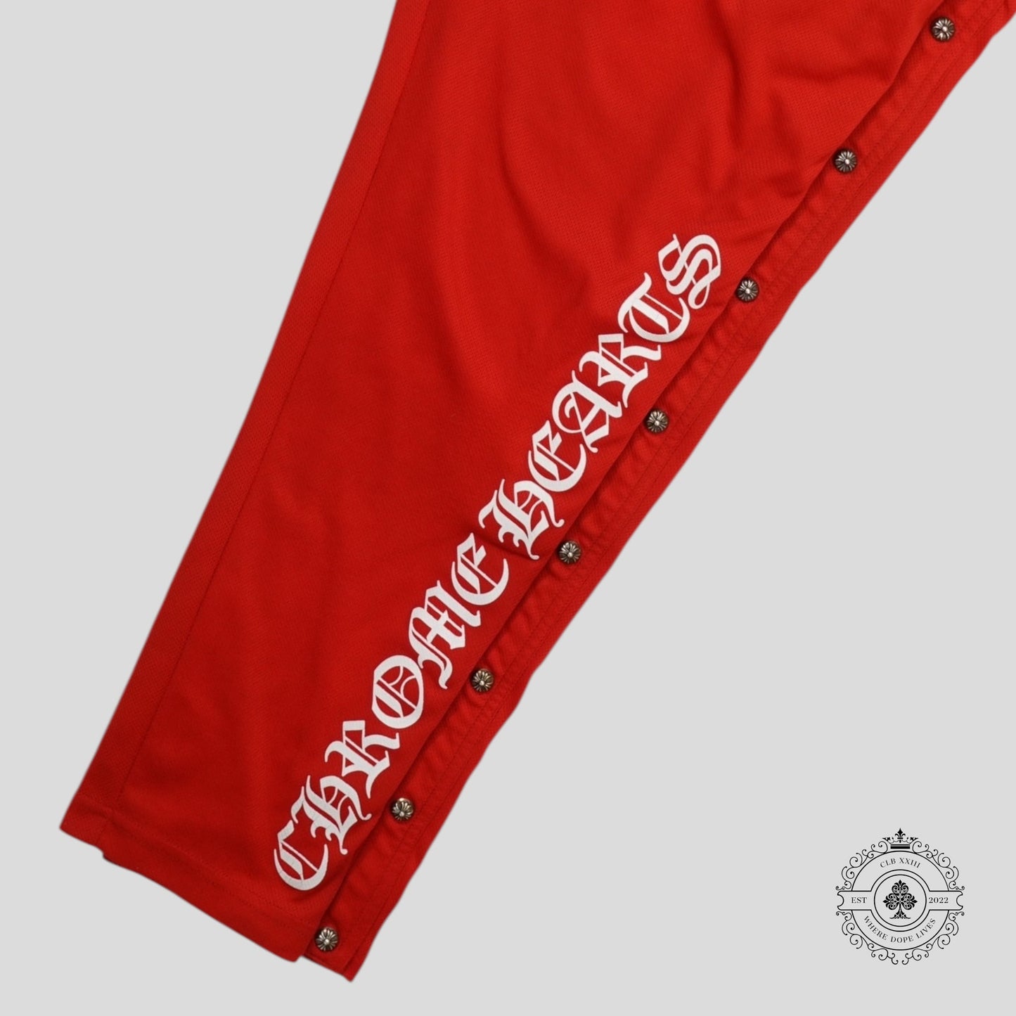 Chrome Hearts Snap Up Track Pants in Red