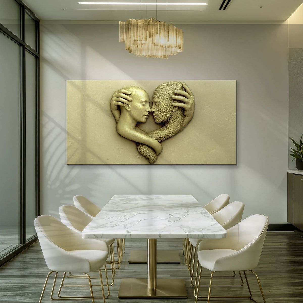 Eternal Love Figure Abstract Wall Art