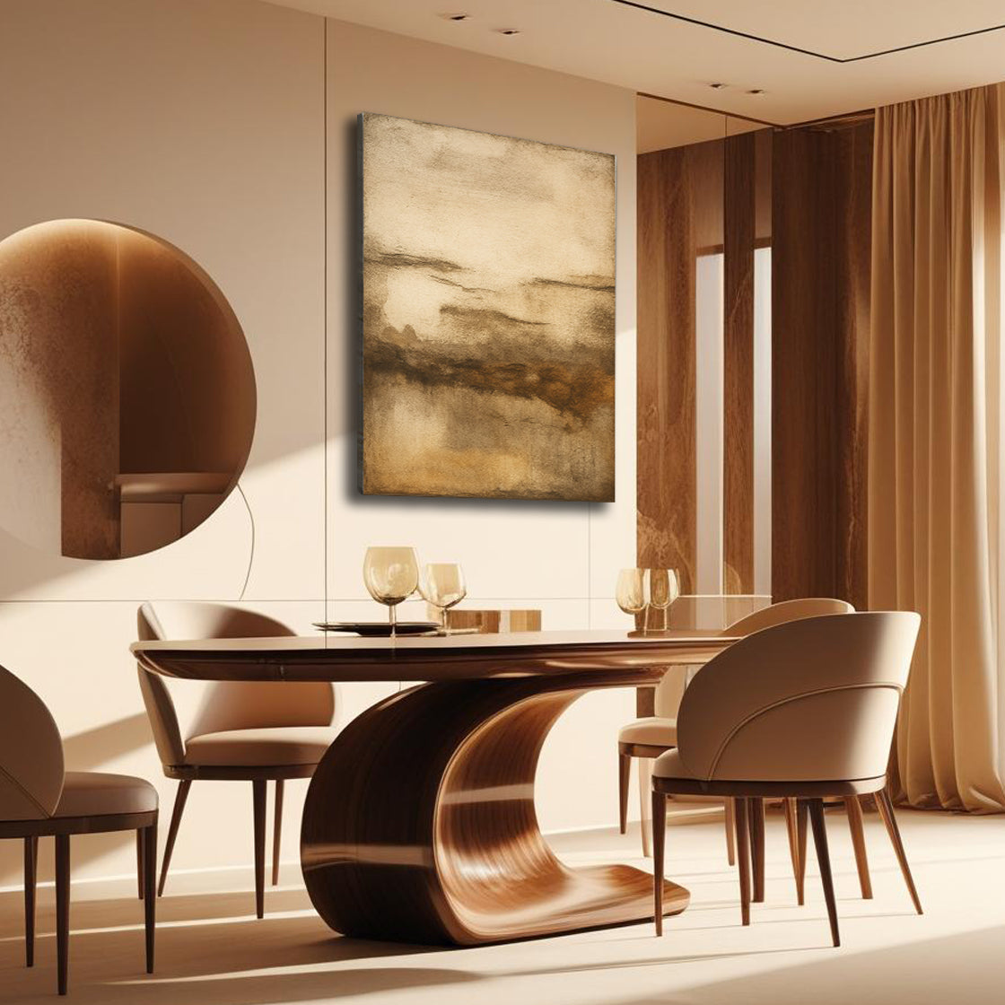 Neutral Abstract Impasto Wall Art