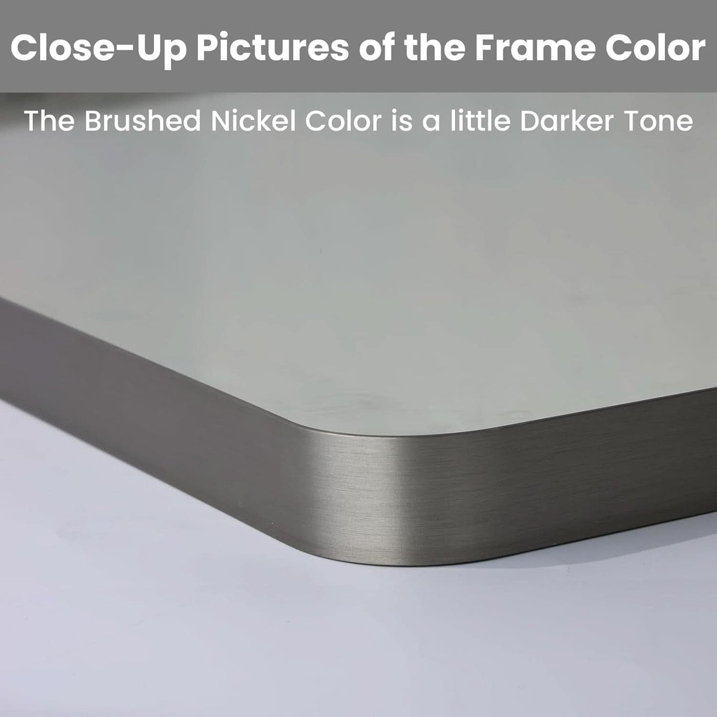 22x30 Inch Brushed Nickel Bathroom Mirror Anti Rust