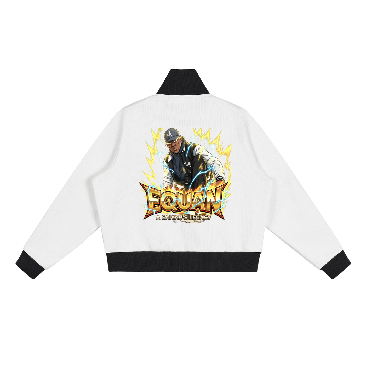 Equan Fury  Side Stripe Fleece Cropped Track Jacket