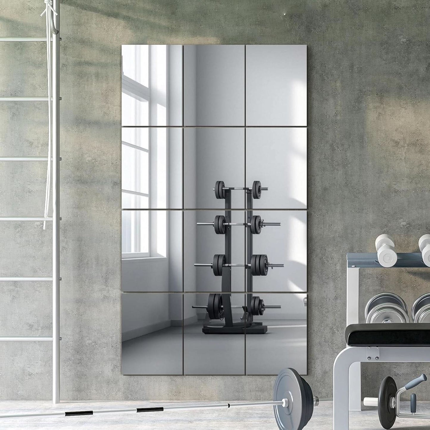 Wall Mirror Tiles 16 By 12 Inches 12 Pack Full Length Mirrors