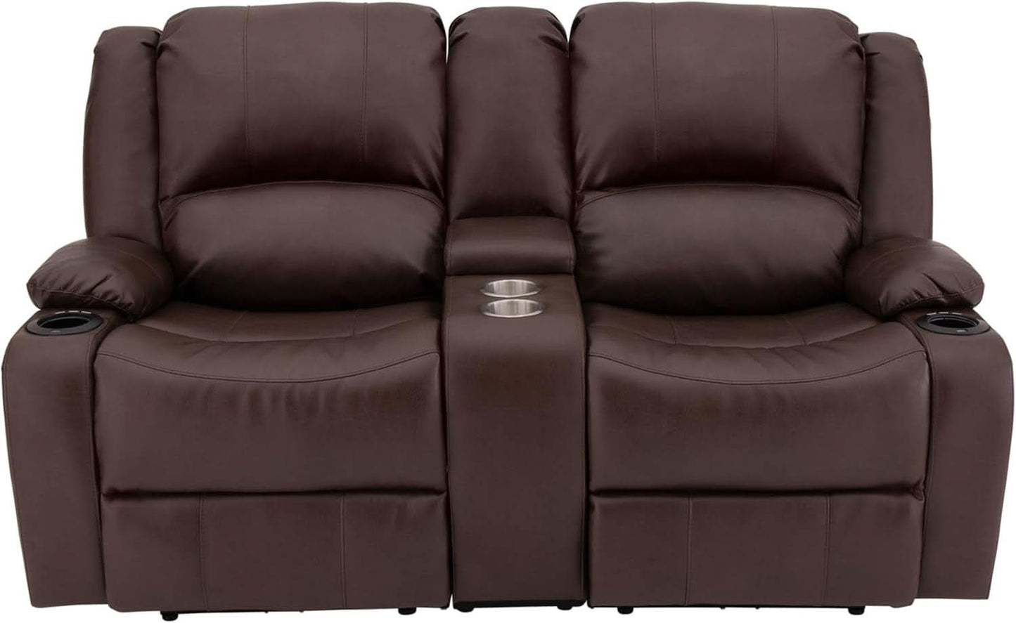 67 Inch Powered RV Wall Hugger Recliner Sofa Mahogany