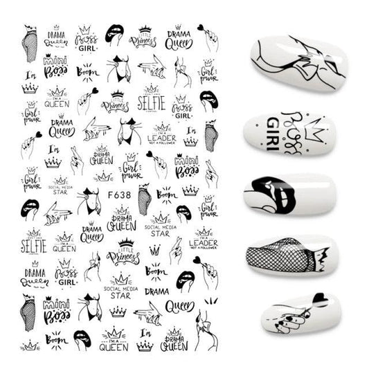 3D Nail Stickers Leaves Butterfly Panda Love Heart Design Stickers For Nails Manicure Foil Nail Art Decor  Girls Manicure Decoration Nail Art Supplies 3D Self-Adhesive Nail Decals Designer Nail Stickers for Acrylic Nails