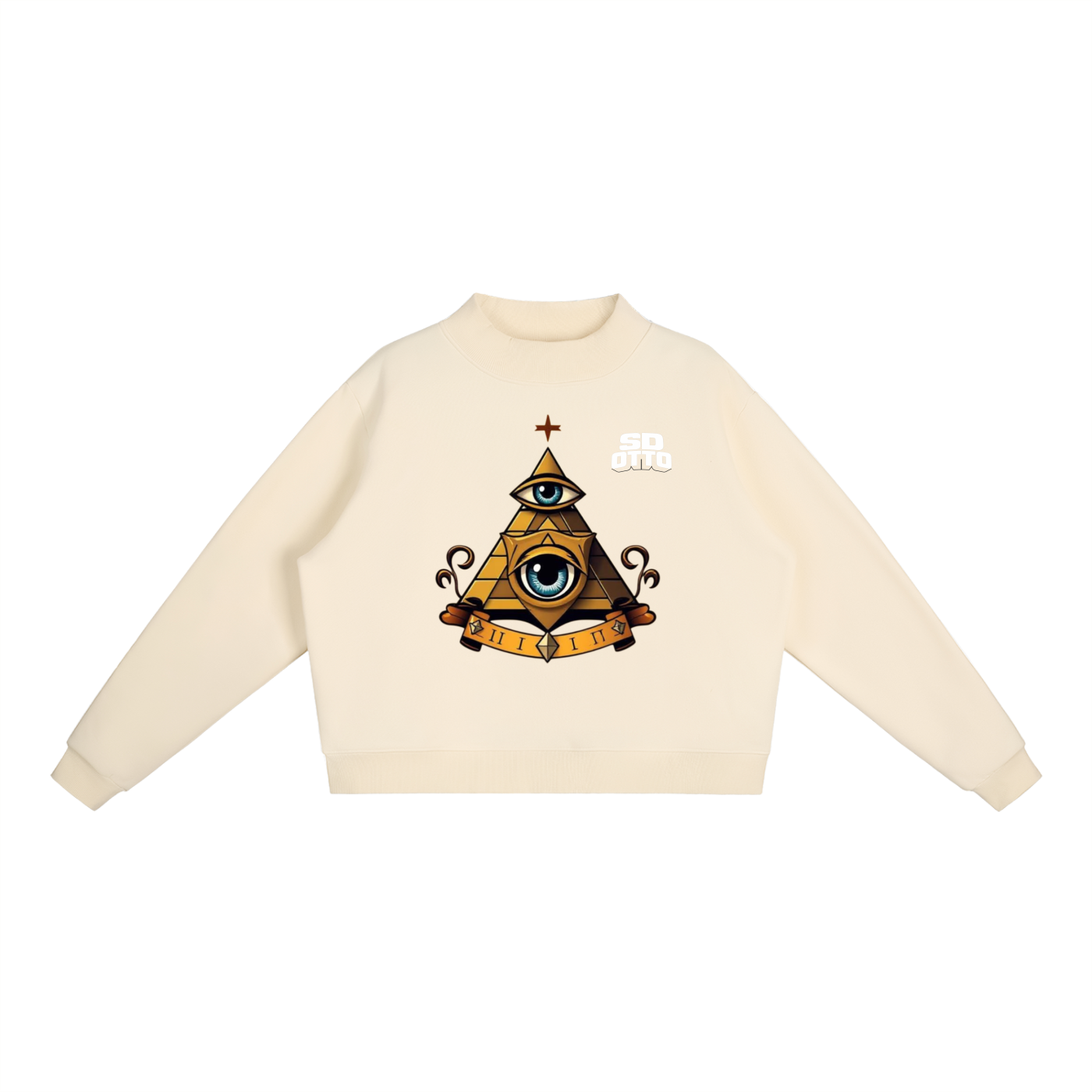 SD Otto Essential Fleece Mock-Neck Crew Sweatshirt