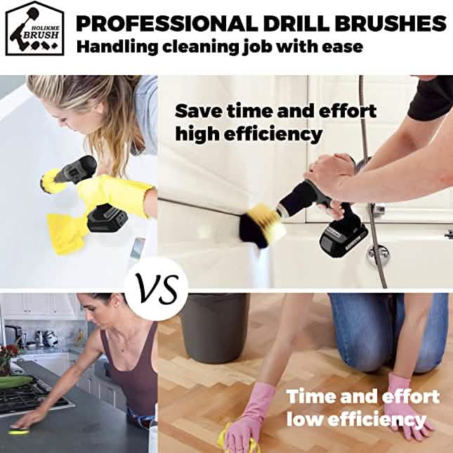 4-Pack: Electric Scrubber Cleaning Brushes
