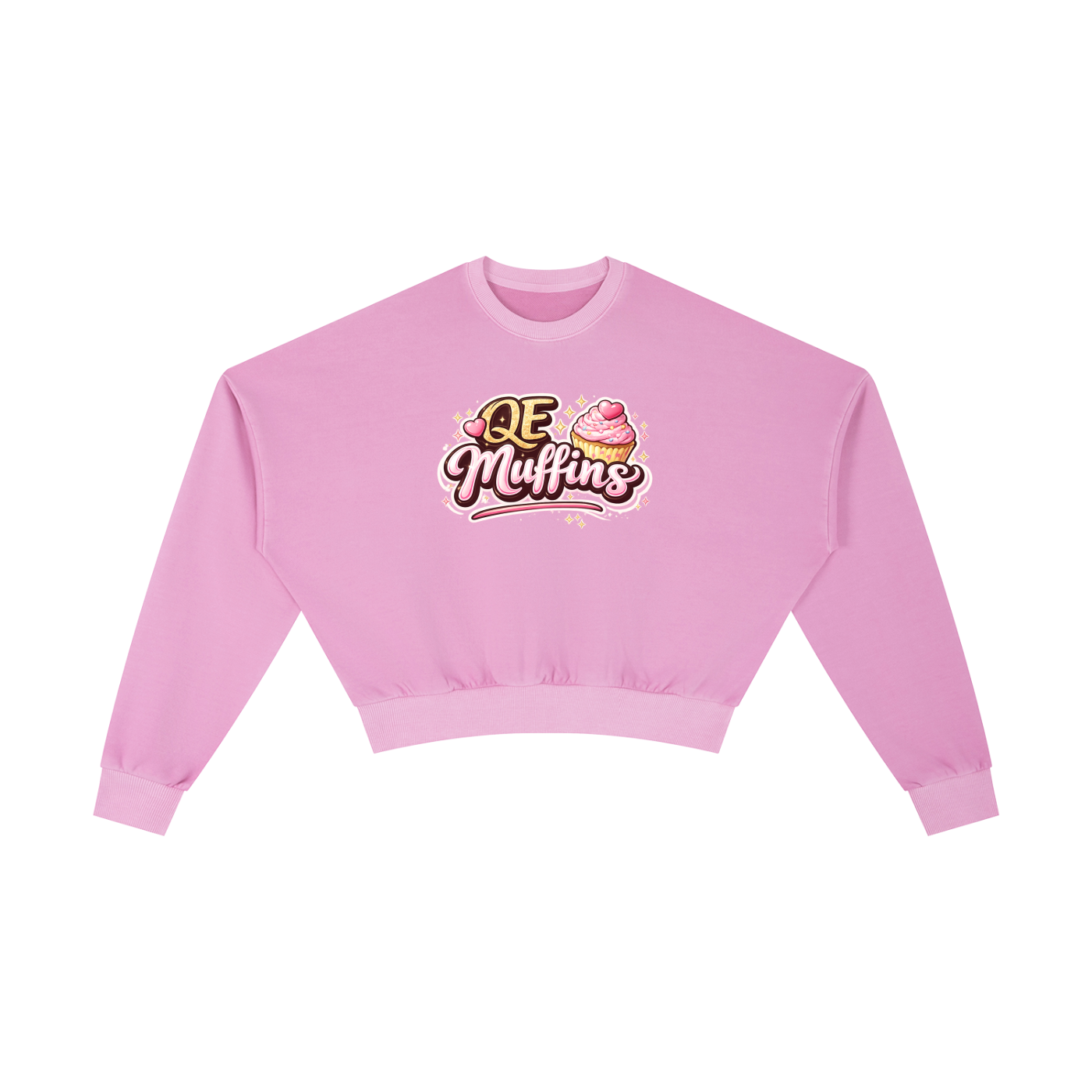 QE Muffins Vintage Washed Cropped Sweatshirt