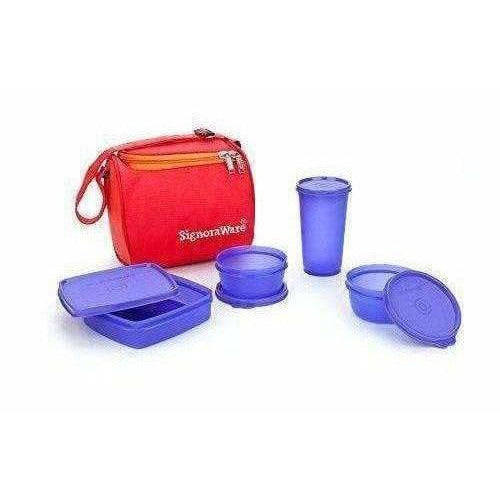 Plastic Lunch Box Set with Bag Set, 5-Pieces