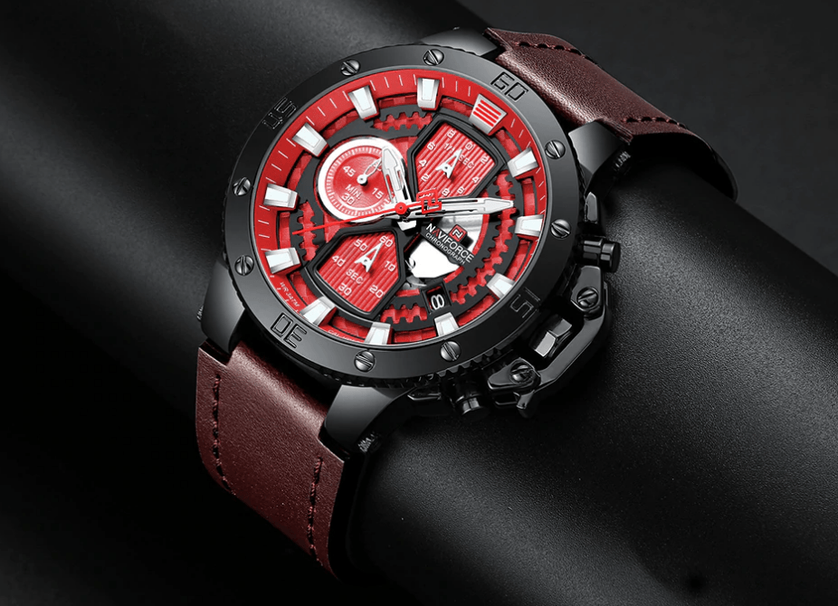 Men's Casual Waterproof Watch With Chronometers And Fluorescent Hands Excellent Design Perfect Gift