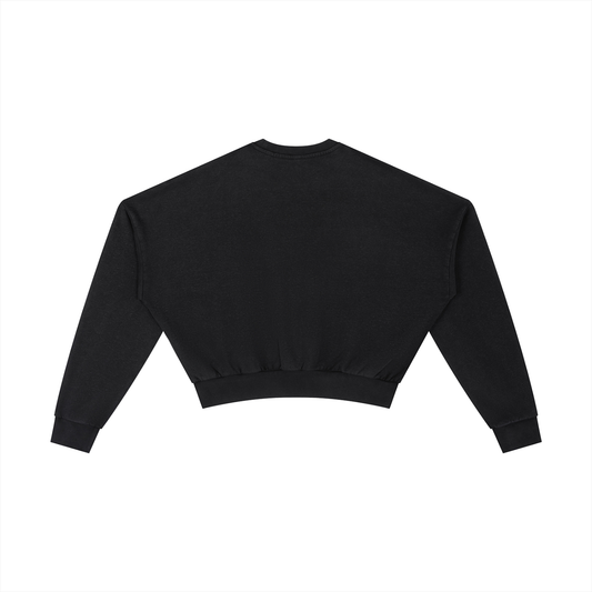 QE Muffins Vintage Washed Cropped Sweatshirt