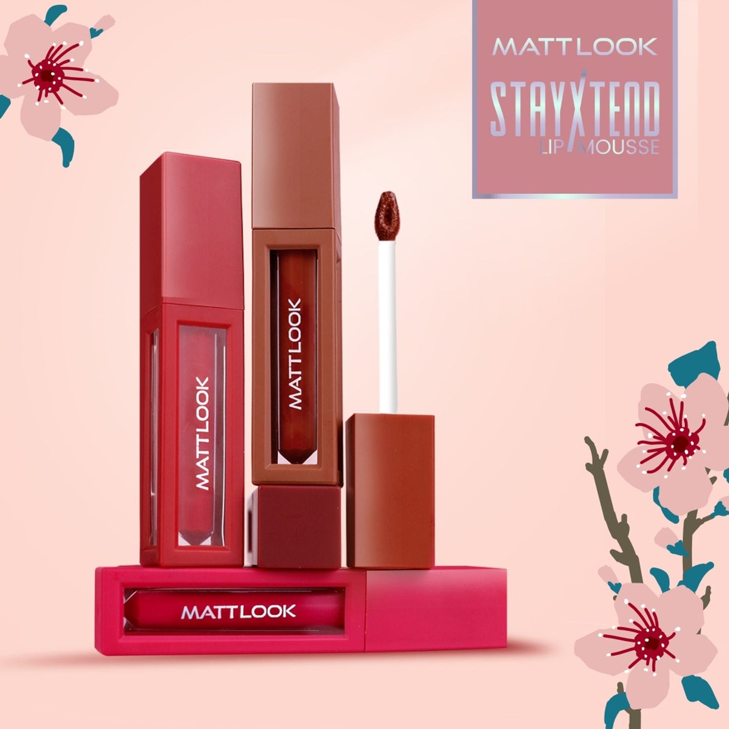 Matt Look Stayxtend Lip Mousse - Berry Maroon