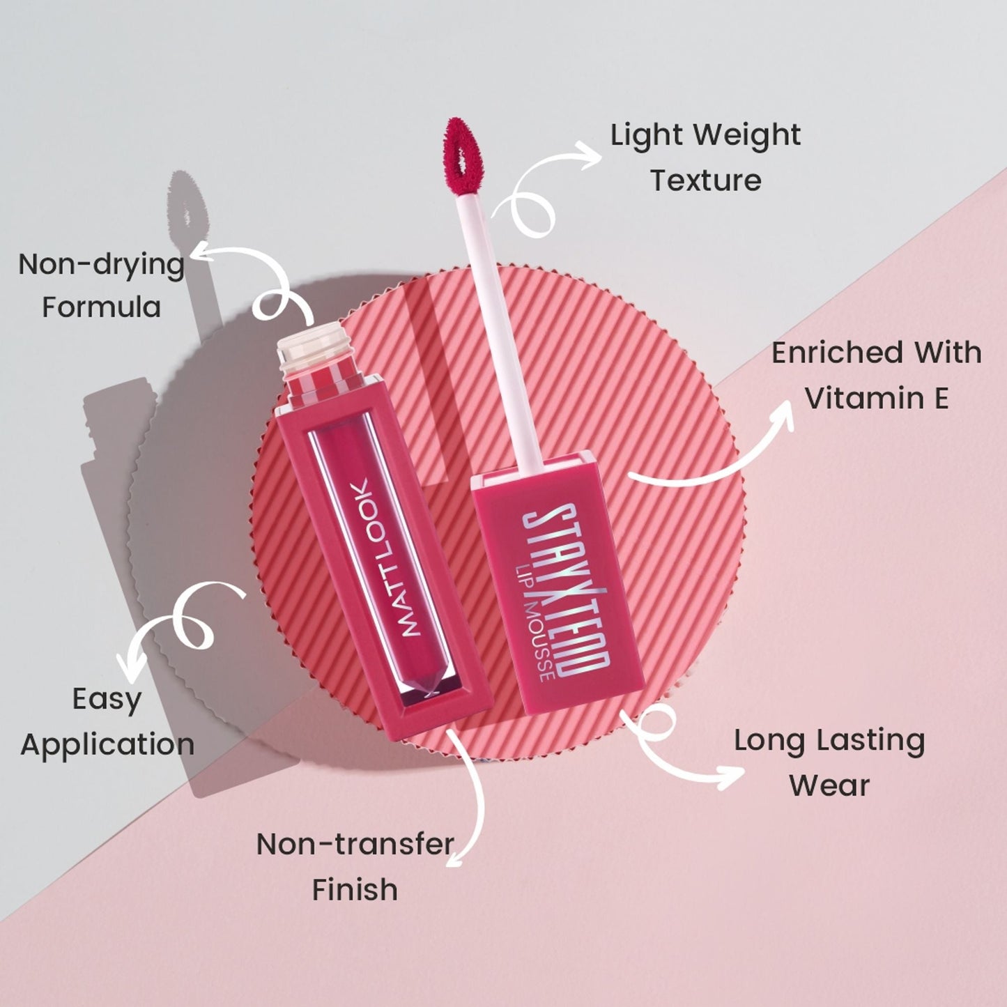Matt Look Stayxtend Lip Mousse - Berry Maroon