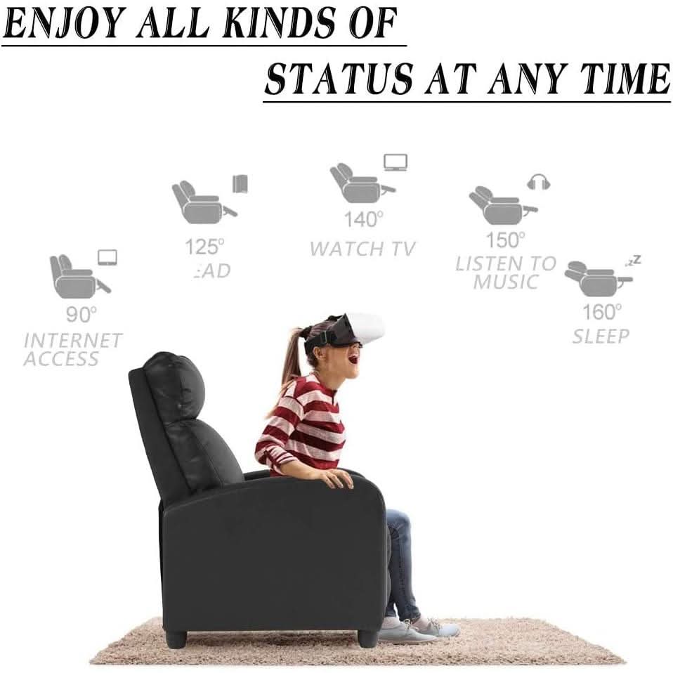Modern Recliner Sofa With Easy Recline For Living Room