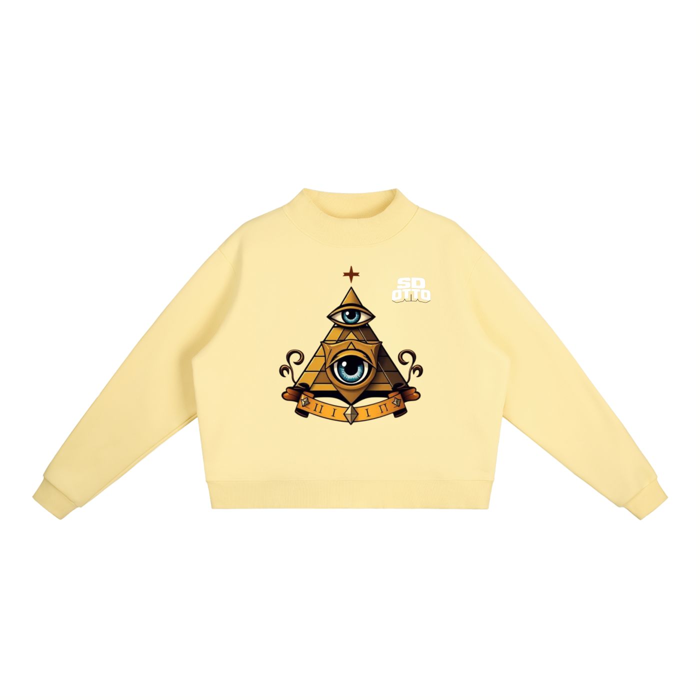 SD Otto Essential Fleece Mock-Neck Crew Sweatshirt