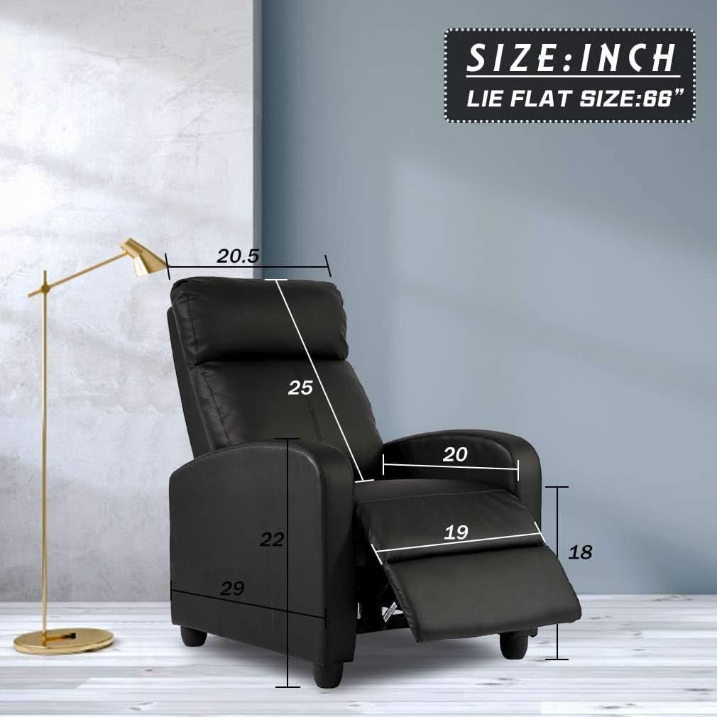 Modern Recliner Sofa With Easy Recline For Living Room