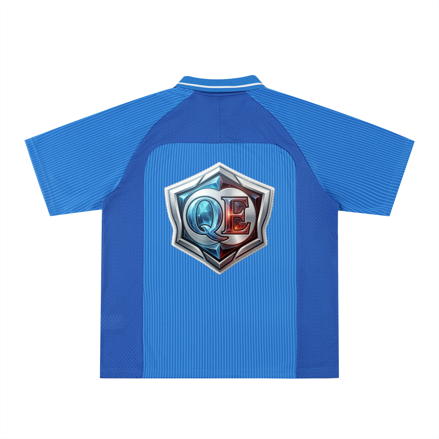 QE Shield Striped V-Neck Soccer Jersey