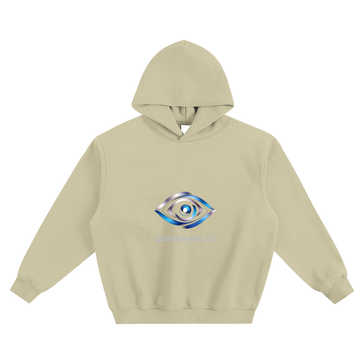 QE Quancheye World Fleeced Boxy Hoodie