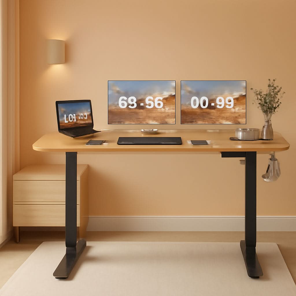 Electric Height Adjustable Standing Desk 55x24 Memory Preset