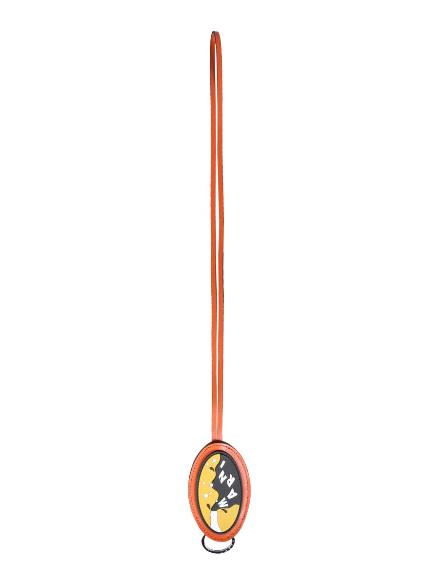 Marni Men Key Ring With Logo Patch