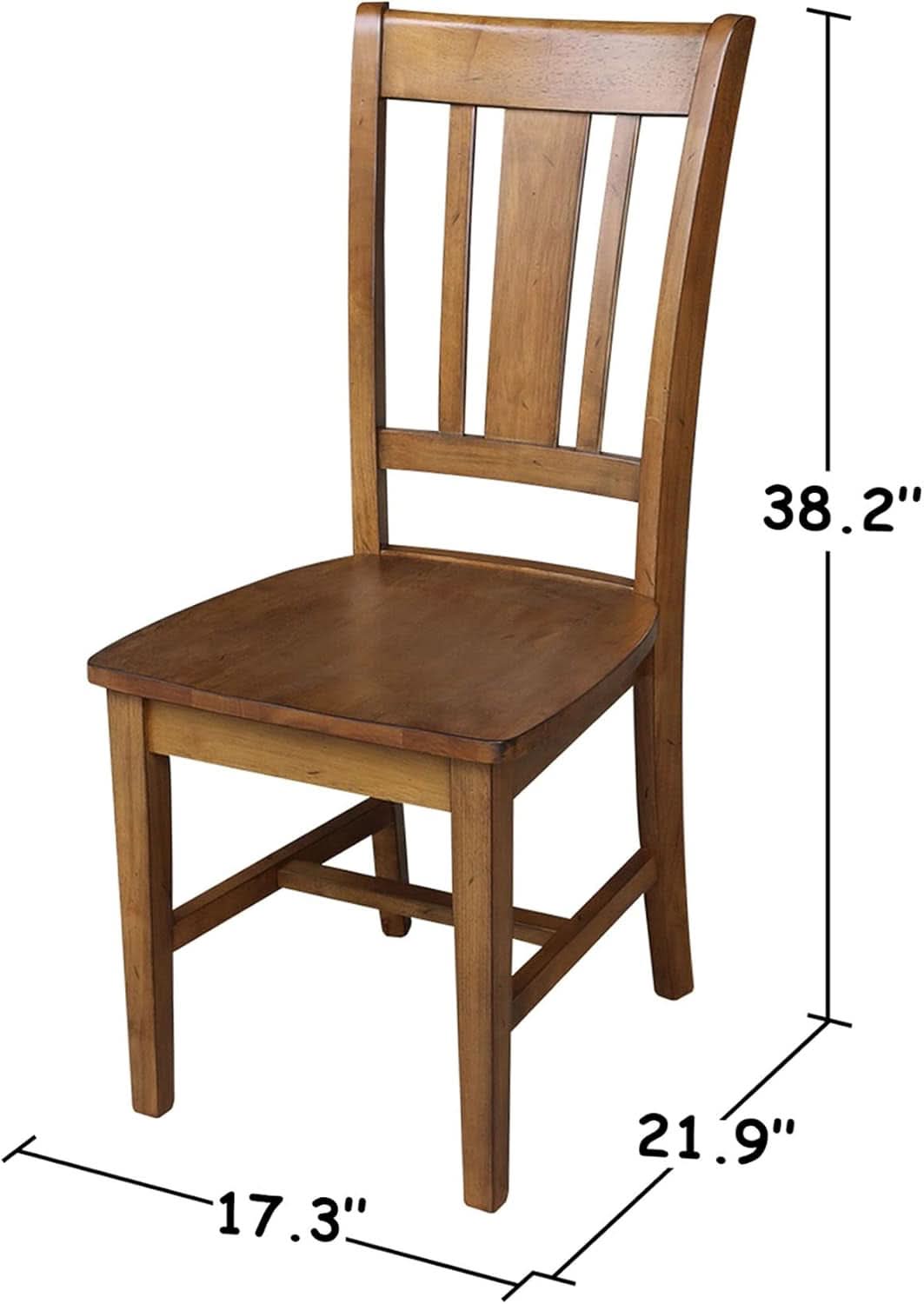 International Concepts San Remo Pecan Parawood Dining Chair