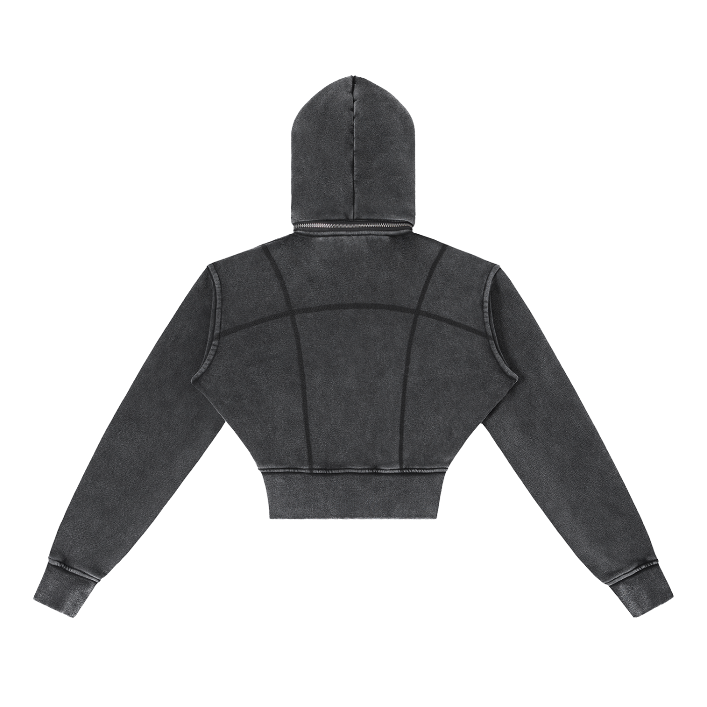 QE Muffins Vintage Washed Cropped Fleece Hoodie
