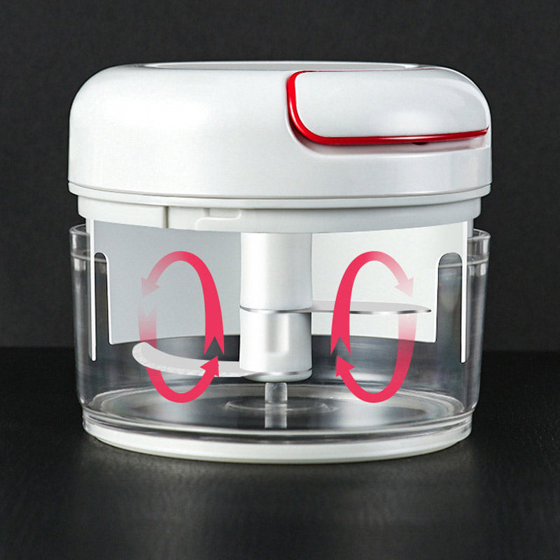 White Mini Multifunctional Kitchen Accessories Vegetable Press Manual Puller Cutting And Stirring Kitchen Gadgets Masher